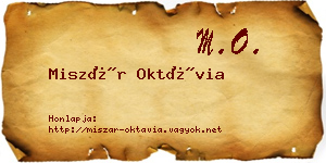 Miszár Oktávia névjegykártya